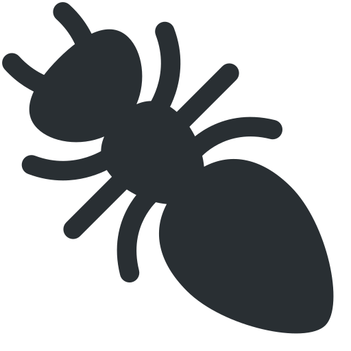 Ant as drawn by Twitter / X in Twemoji 2.1