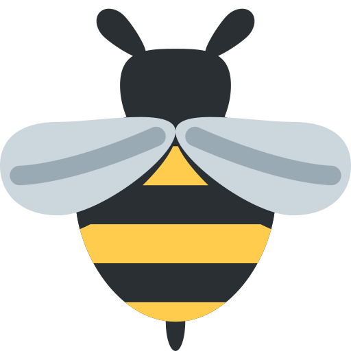 Honeybee as drawn by Twitter / X in Twemoji 2.1
