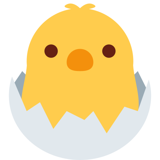 Hatching Chick as drawn by Twitter / X in Twemoji 2.1