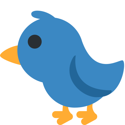 Bird as drawn by Twitter / X in Twemoji 2.1