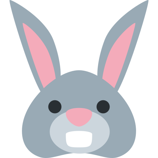 Rabbit Face as drawn by Twitter / X in Twemoji 2.1