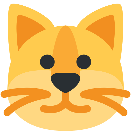 Cat Face as drawn by Twitter / X in Twemoji 2.1