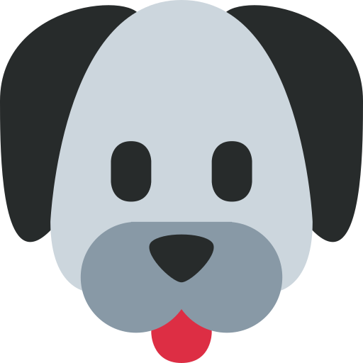 Dog Face as drawn by Twitter / X in Twemoji 2.1