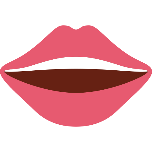 Mouth as drawn by Twitter / X in Twemoji 2.1
