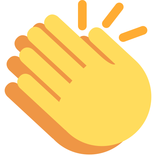 Mãos Aplaudindo as drawn by Twitter / X in Twemoji 2.1