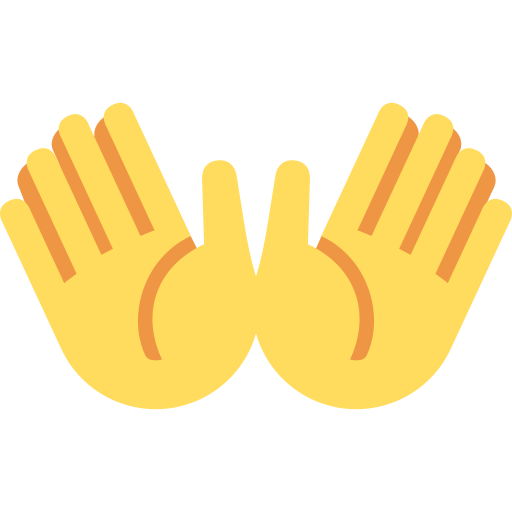 Open Hands as drawn by Twitter / X in Twemoji 2.1