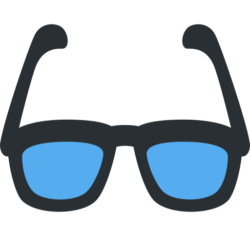 안경 as drawn by Twitter / X in Twemoji 2.1