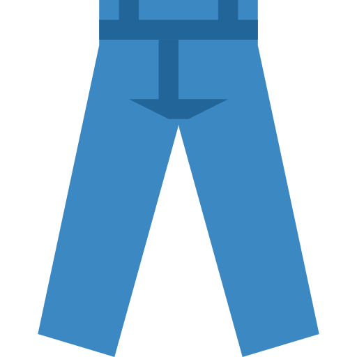 Jeans as drawn by Twitter / X in Twemoji 2.1