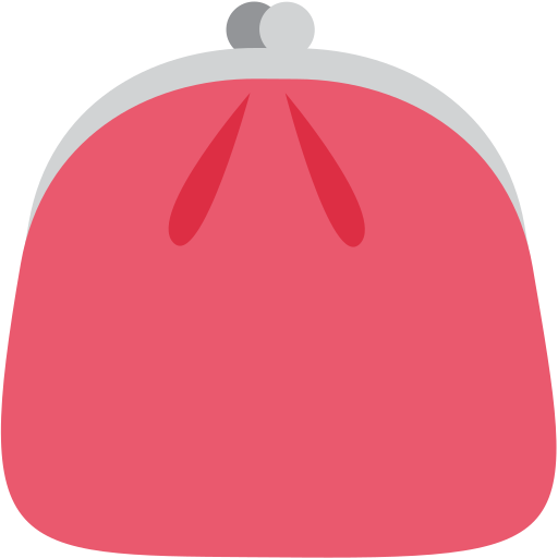 Purse as drawn by Twitter / X in Twemoji 2.1