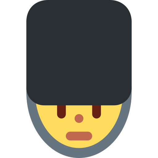 Guardia as drawn by Twitter / X in Twemoji 2.1