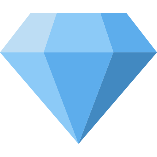 Gem Stone as drawn by Twitter / X in Twemoji 2.1