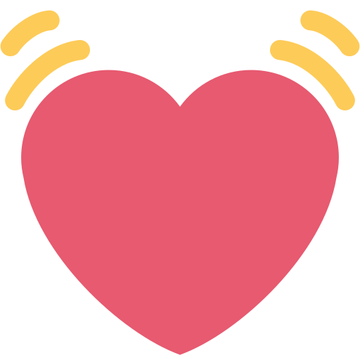 Beating Heart as drawn by Twitter / X in Twemoji 2.1