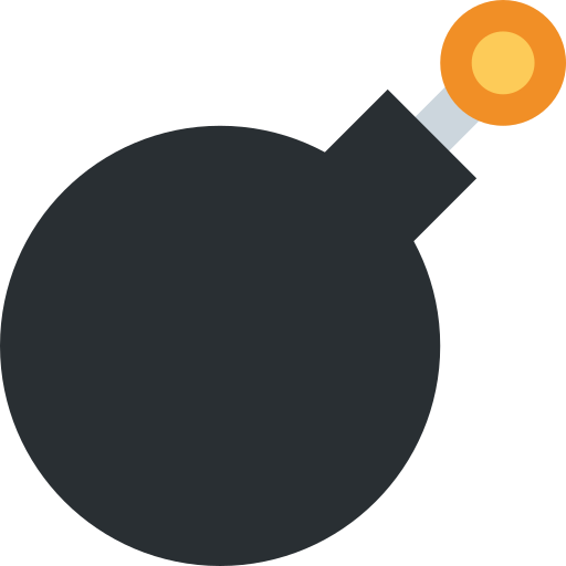 Bomb as drawn by Twitter / X in Twemoji 2.1