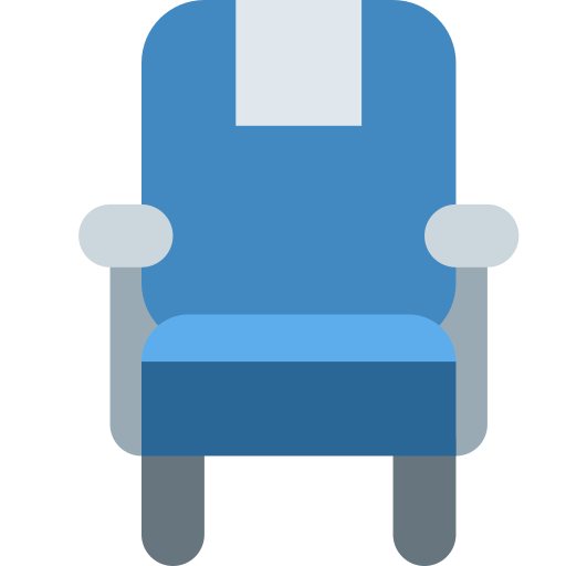 Seat as drawn by Twitter / X in Twemoji 2.1