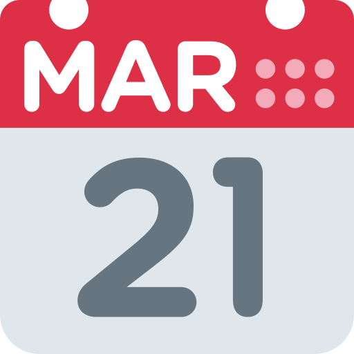 Calendar as drawn by Twitter / X in Twemoji 2.1