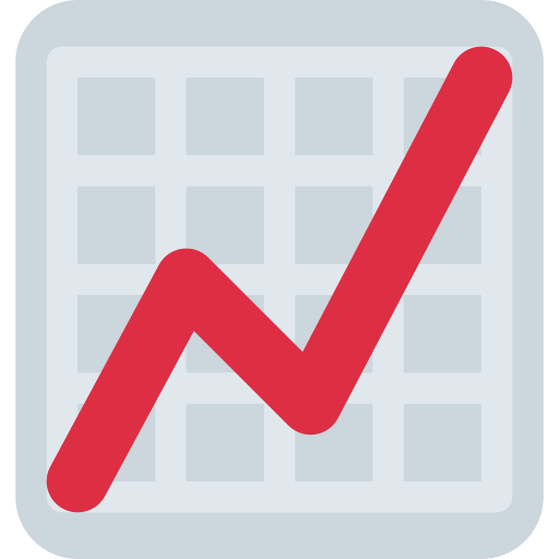 Chart Increasing as drawn by Twitter / X in Twemoji 2.1