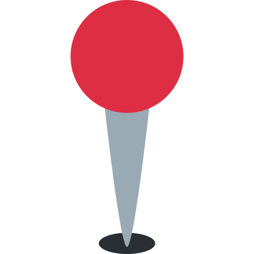 Round Pushpin as drawn by Twitter / X in Twemoji 2.1