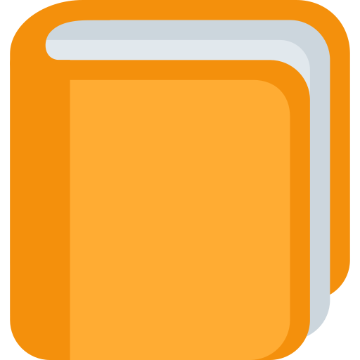Orange Book as drawn by Twitter / X in Twemoji 2.1