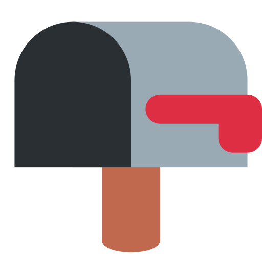 Open Mailbox with Lowered Flag as drawn by Twitter / X in Twemoji 2.1