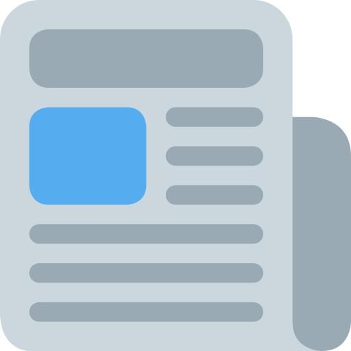 Newspaper as drawn by Twitter / X in Twemoji 2.1