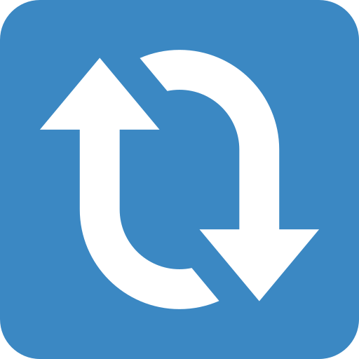 Clockwise Vertical Arrows as drawn by Twitter / X in Twemoji 2.1