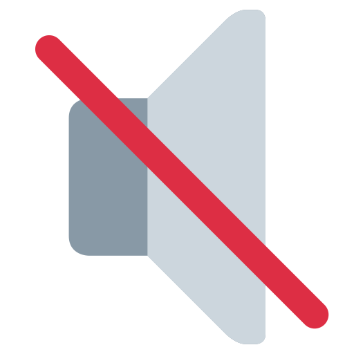Muted Speaker as drawn by Twitter / X in Twemoji 2.1