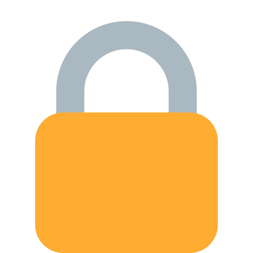 Locked as drawn by Twitter / X in Twemoji 2.1