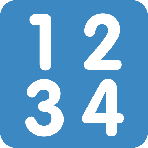 Input Numbers as drawn by Twitter / X in Twemoji 2.1