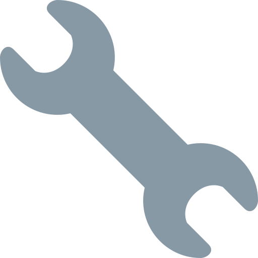 Wrench as drawn by Twitter / X in Twemoji 2.1