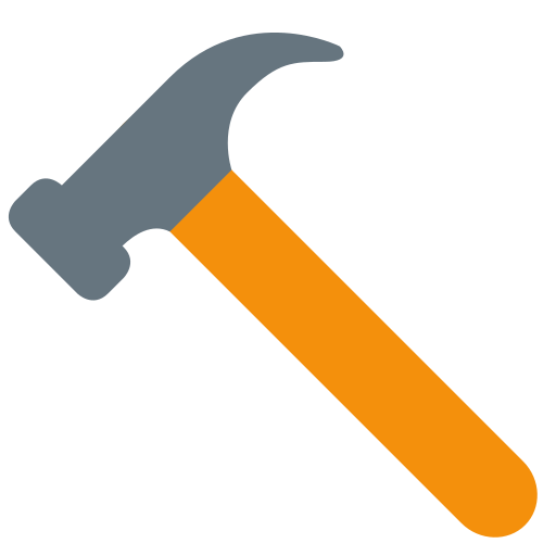 Hammer as drawn by Twitter / X in Twemoji 2.1