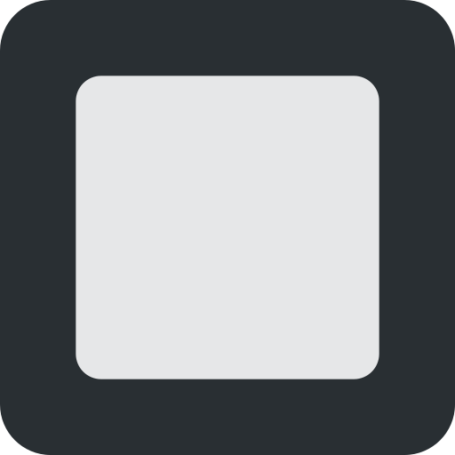 Black Square Button as drawn by Twitter / X in Twemoji 2.1