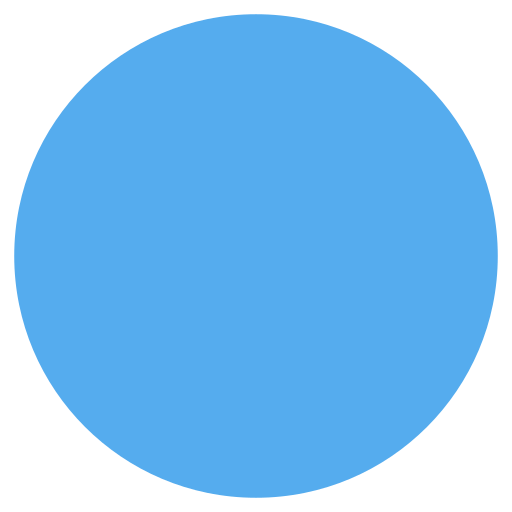 Blue Circle as drawn by Twitter / X in Twemoji 2.1