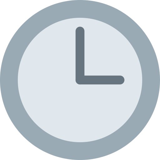 Three O’clock as drawn by Twitter / X in Twemoji 2.1