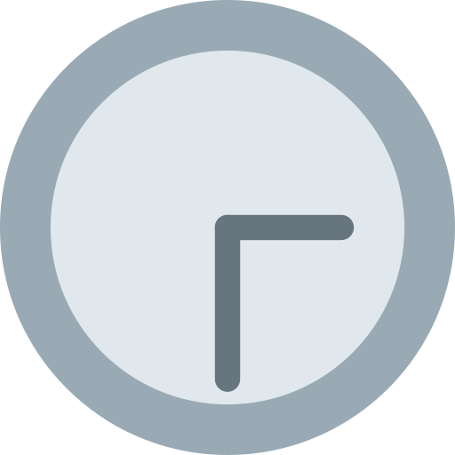 Three-Thirty as drawn by Twitter / X in Twemoji 2.1