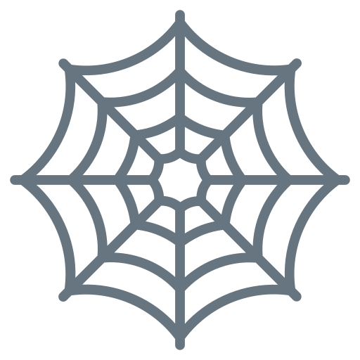 Spider Web as drawn by Twitter / X in Twemoji 2.1