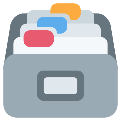 Card File Box as drawn by Twitter / X in Twemoji 2.1