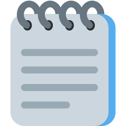 Spiral Notepad as drawn by Twitter / X in Twemoji 2.1
