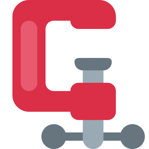 Clamp as drawn by Twitter / X in Twemoji 2.1