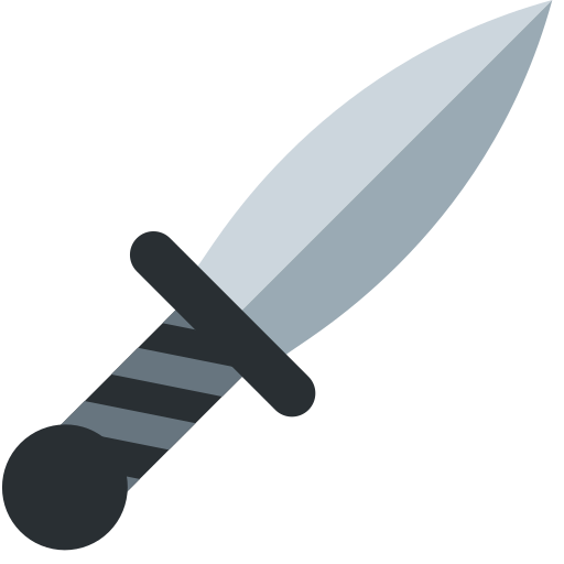 Dagger as drawn by Twitter / X in Twemoji 2.1