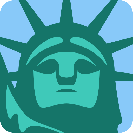 Statue of Liberty as drawn by Twitter / X in Twemoji 2.1