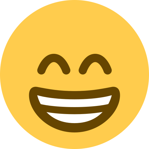 Beaming Face with Smiling Eyes, the design in this release