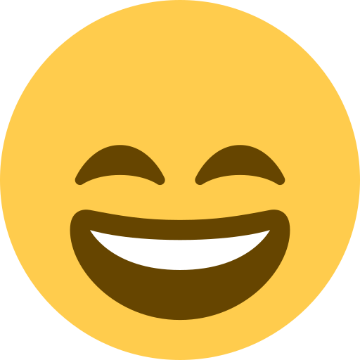 大笑 as drawn by Twitter / X in Twemoji 2.1