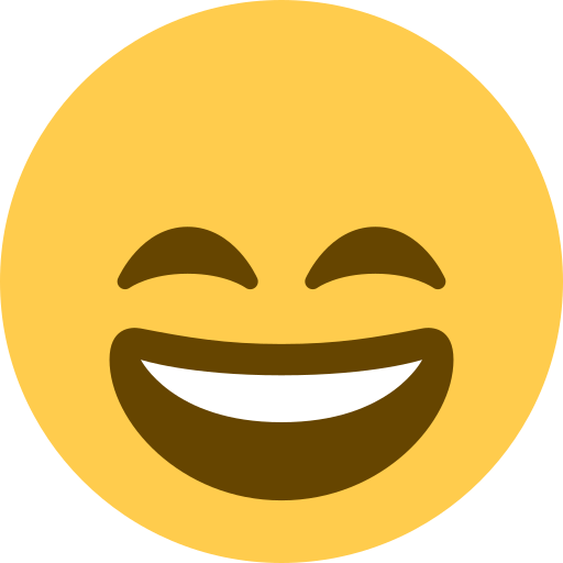 Grinning Face with Smiling Eyes, the design in this release