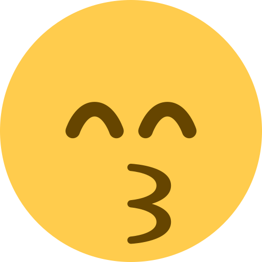 Kissing Face with Smiling Eyes, the design in this release