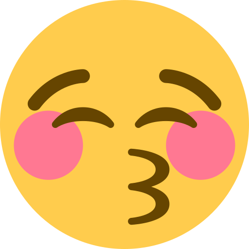 Kissing Face with Closed Eyes, the design in this release