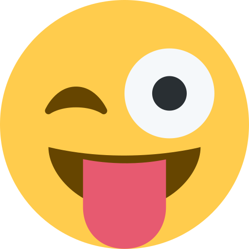 Winking Face with Tongue as drawn by Twitter / X in Twemoji 2.1