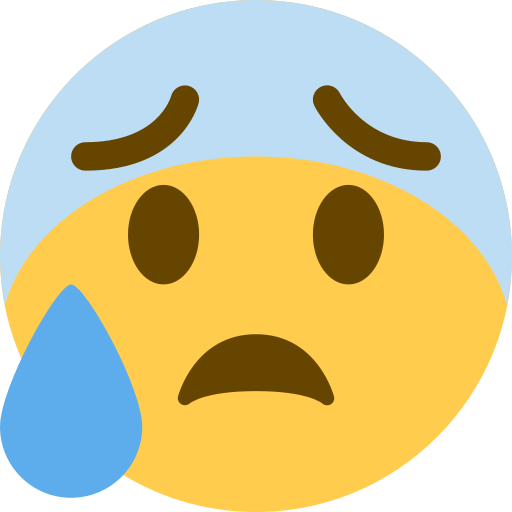 Anxious Face with Sweat, the design in this release