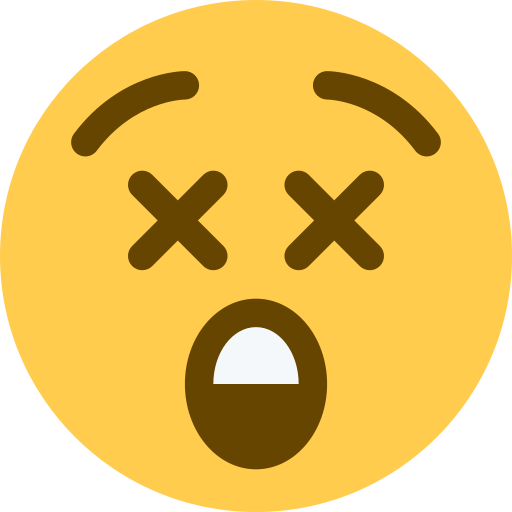 Astonished Face as drawn by Twitter / X in Twemoji 2.1