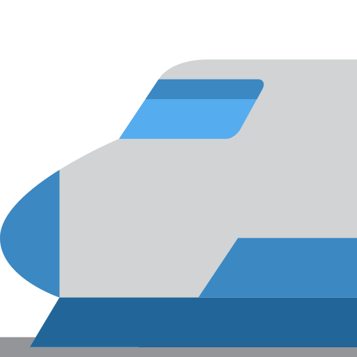 Bullet Train as drawn by Twitter / X in Twemoji 2.1