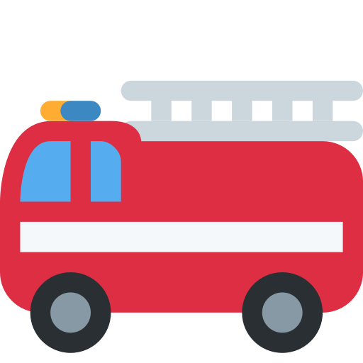 Fire Engine as drawn by Twitter / X in Twemoji 2.1